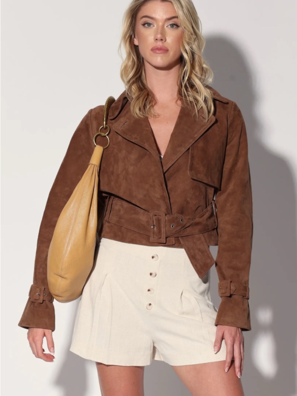 Walter Baker Rexa Suede Short Trench Coat Women's Sz: M - NWT $798